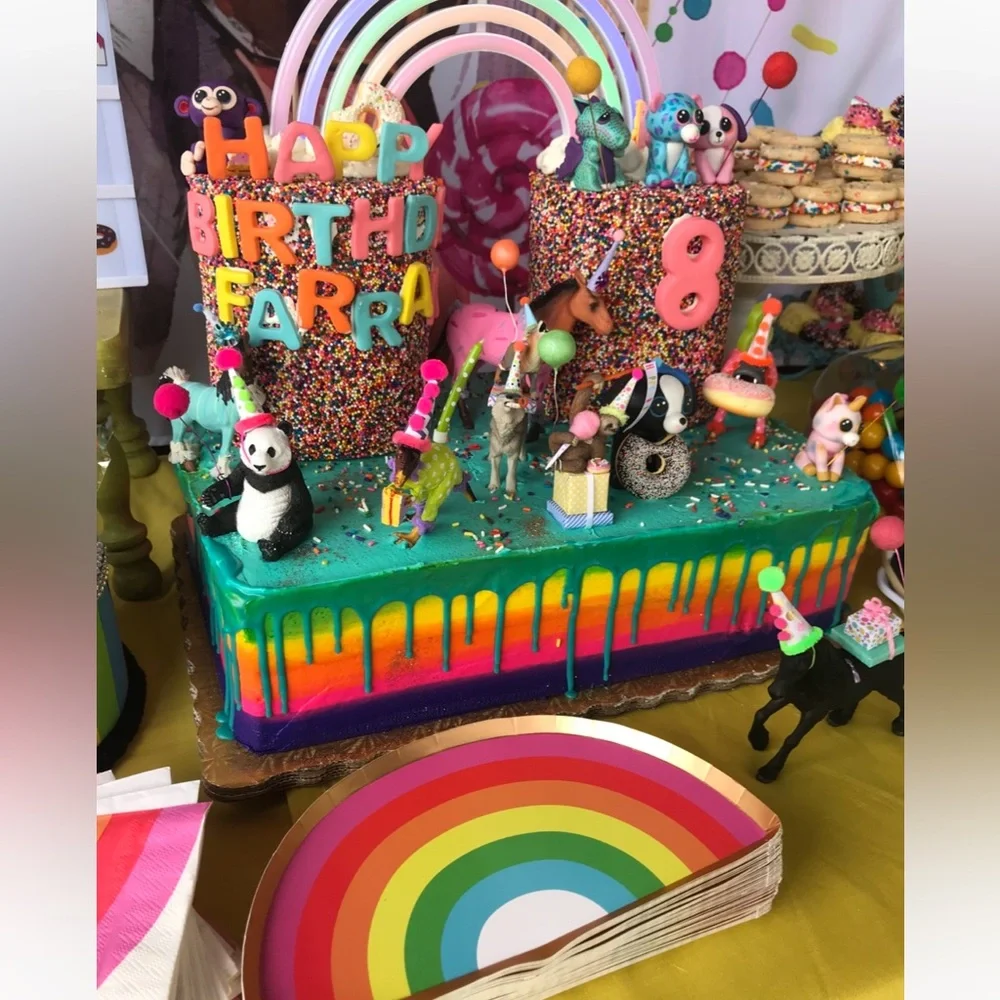 Horse Birthday Cake Pink and Lavender Western Cowgirl Cake Topper Toy